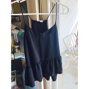Calvin Klein black peplum tank top